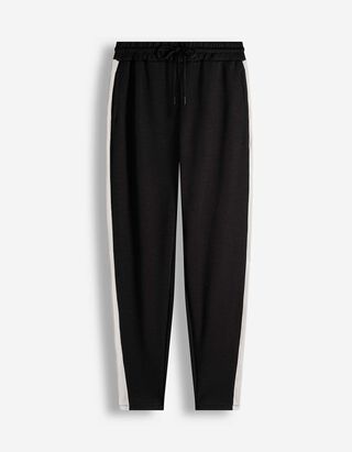 Jogger pants - Contrasterende inzetten - zwart