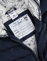 pikowana kurtka - naszywka - ciemny niebieski