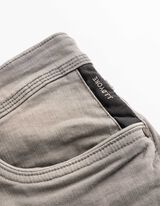 Jeansshorts - Wascheffekte - grau