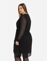 Jurk - Chiffon - donkerblauw