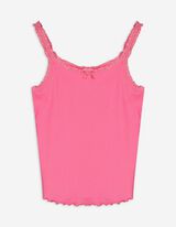 Top - Fijne ribstof - pink