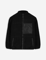 Sweatshirt - Teddyfell - schwarz