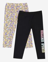 Mädchen Capri Leggings - 2er-Pack