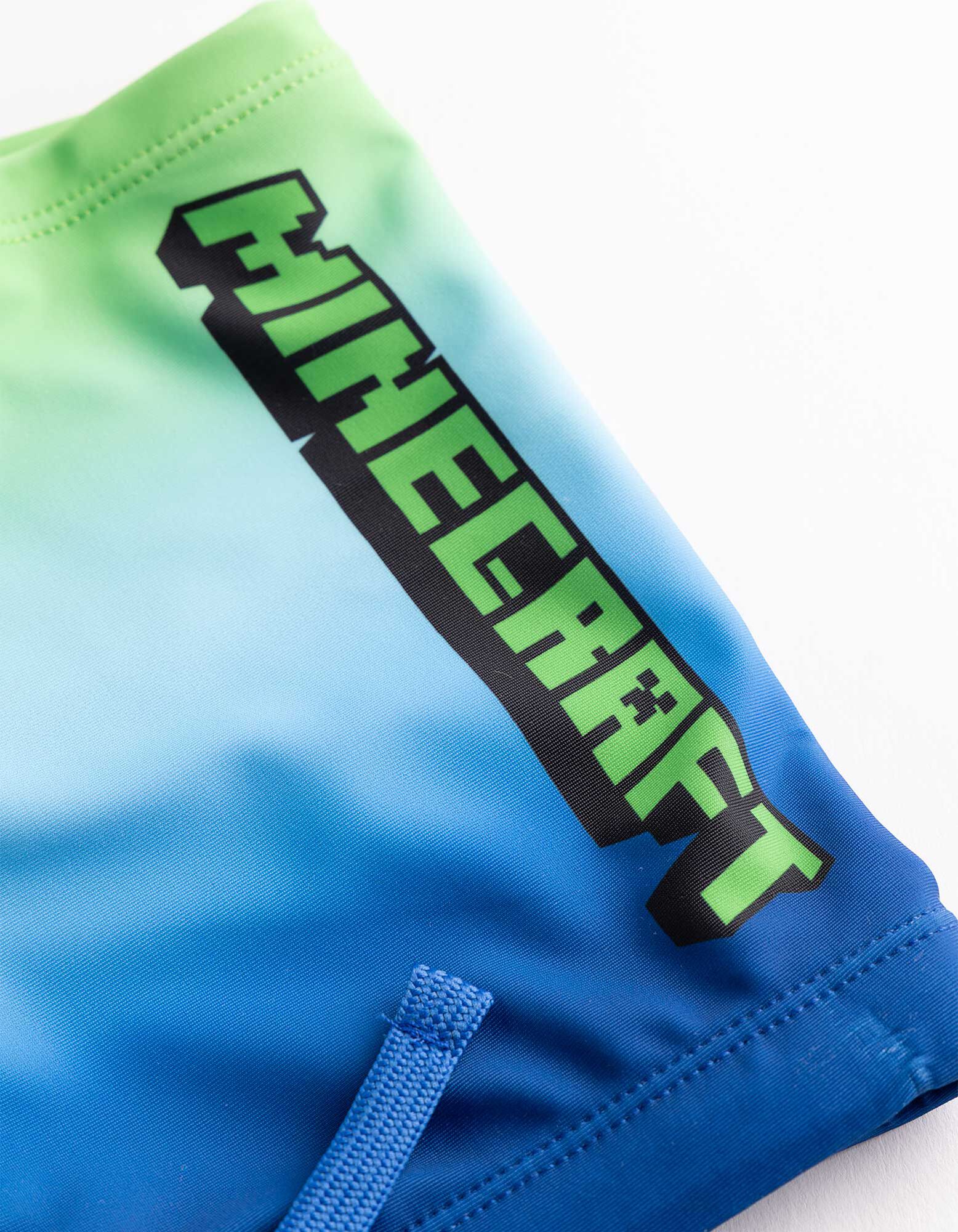 Short de bain - Minecraft - Bleu fonc&eacute;