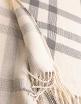 Poncho - Ruitmotief - Off-White