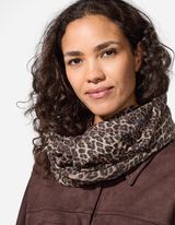 Loop-Schal - Leopardenmuster - beige