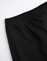 Pantaloni evazați - Țesătură fină - Negru