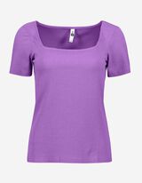 T-shirt - Encolure carr&eacute;e - Lilas