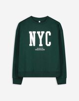 Sweatshirt - Applikation - grün