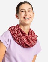 Loop &scaron;al - Cvetlični vzorec - temno rdeca