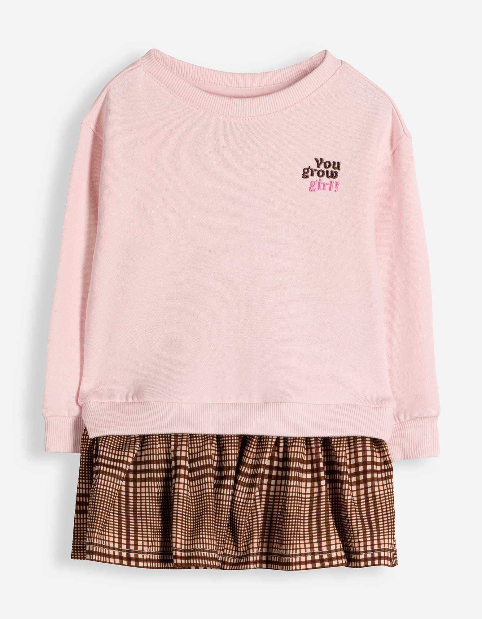 Sweat-shirt - Coton - ros&eacute; tendre 