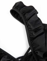 Jednodielne plavky - Vatované košíčky - cierna