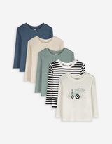 Langarmshirt - 5er-Pack