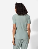 T-Shirt - Plisseefalten - hellgrün