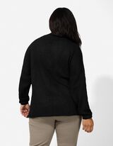 Dugi pulover - Bočni prorez - crna