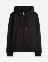Sweatjacke - Kapuze - schwarz