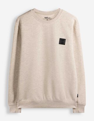Sweatshirt - Relax Fit - Beige