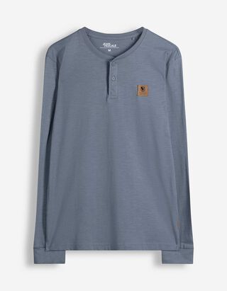 Langarmshirt - Aufn&auml;her - Petrol