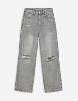 Jeans - Used-Look - grau