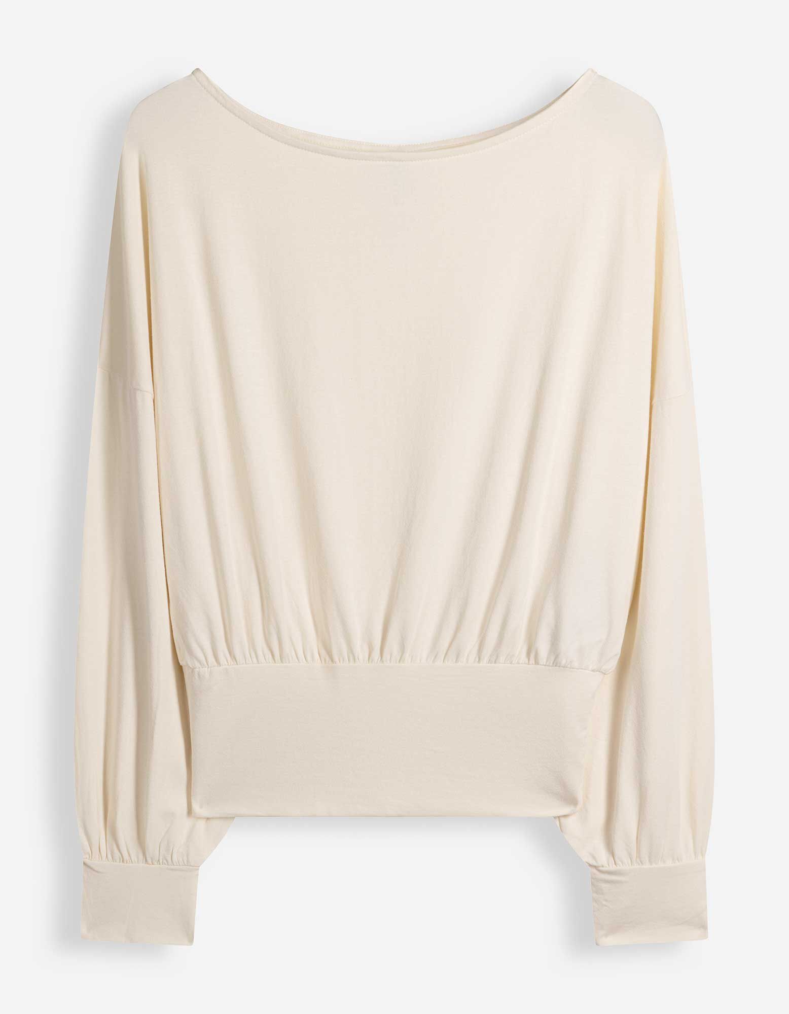 Langarmshirt - Modal-Anteil - Hellgelb