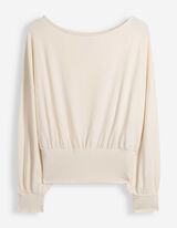 Langarmshirt - Modal-Anteil - Hellgelb