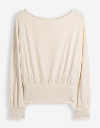Langarmshirt - Modal-Anteil - Hellgelb