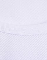 Maglia cropped - A costine - bianco