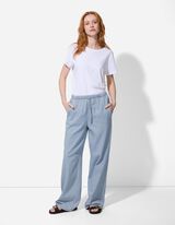 Hlače - Enobarvno - modra