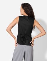 Gilet - Imitazione di camoscio - nero