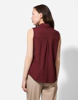 bluza - Laneni izgled - tamno-crvena