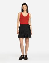 Skort - Musselin - schwarz