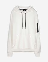 Mikina s kapucňou - Jednofarebný - biely