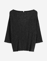 Set van t-shirt en broek - Plissee - zwart