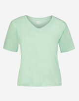 T-shirt - Scollo a V - verde chiaro