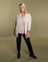 bluzka koszulowa - dekolt serafino - ciemny czerwony