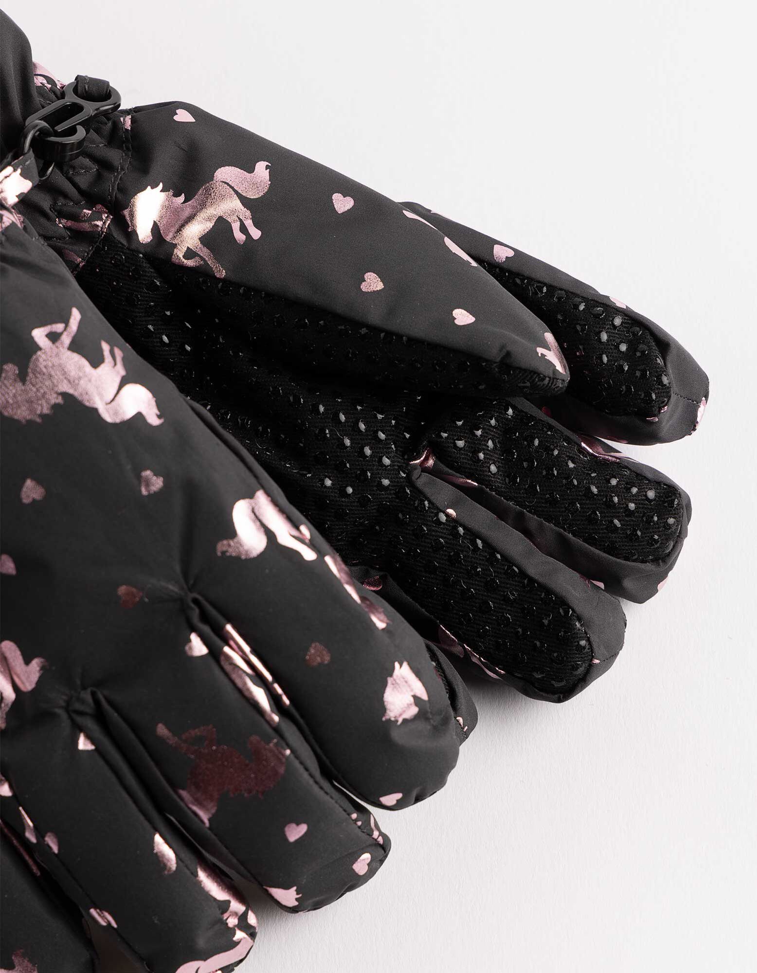 Gants de ski - Effet thermo-isolant - gris fonc&eacute;