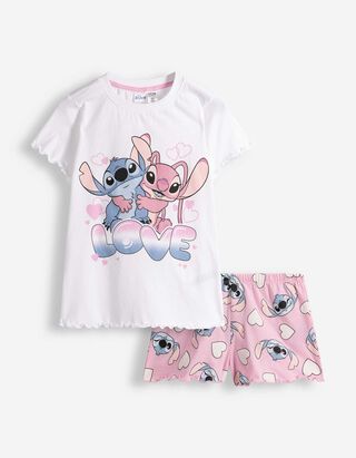 Felsőből &eacute;s r&ouml;vidnadr&aacute;gb&oacute;l &aacute;ll&oacute; pizsama szett - Lilo &eacute;s Stitch - bronz