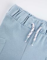 Bėgiojimo kelnės - Uždėtinės kišenės - sviesiai melynas