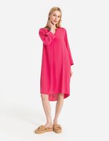 Abito blusato - LENZING™ ECOVERO™ - rosa fucsia