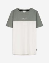 T-Shirt - Color-Blocking - weiß