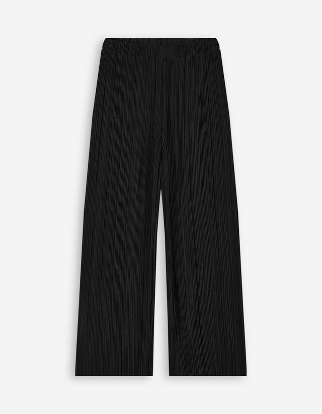 Hose - Plisseefalten - schwarz