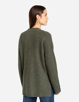 Kardigan - Rukavi sa fiksnim manžetnama - tamno-zelena