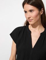 Bluse - Musselin - schwarz