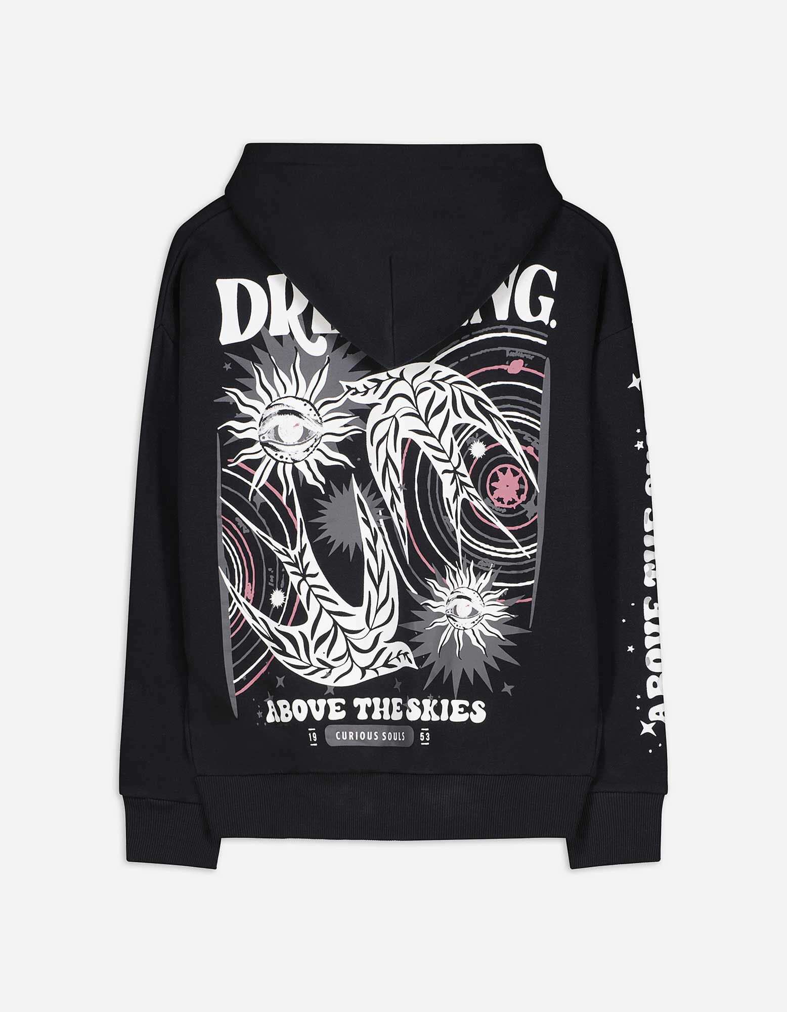 Sweatshirt - Rückenprint - schwarz - Takko Fashion