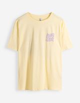 Tričko - Potisk na zadn&iacute; straně - Světle žlut&aacute;