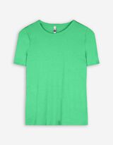 T-Shirt - Rippenstruktur - grün