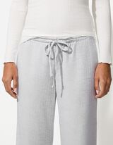 Pyžamové nohavice - Štruktúrovaný materiál - seda