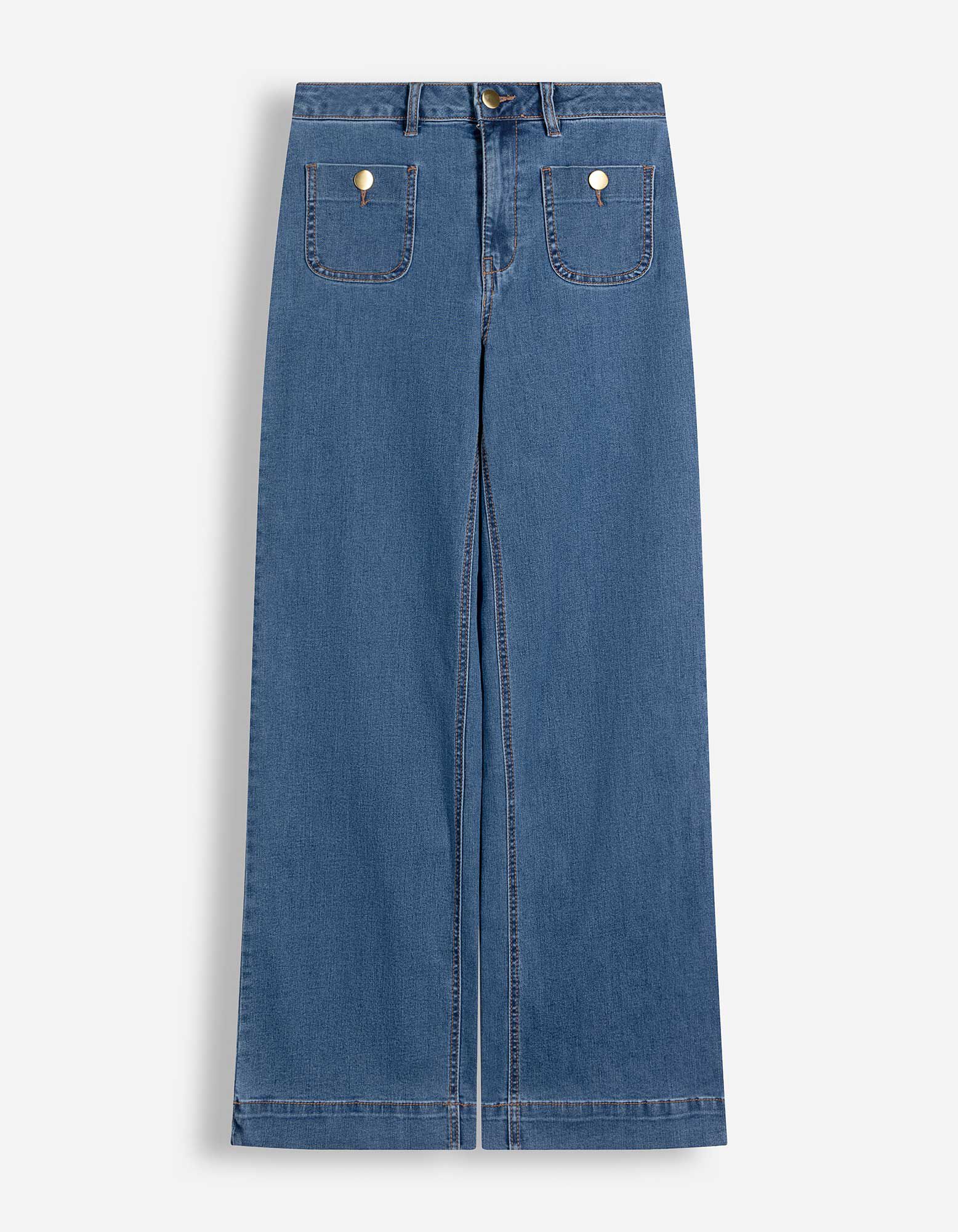 Jeans - Vita alta - blu
