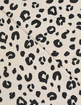 Pyjama Set aus Sweatshirt und Hose - Leopardenmuster - weiß