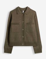 Cardigan - Col rabattu - khaki